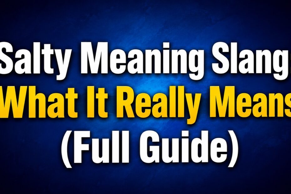 salty meaning slang
