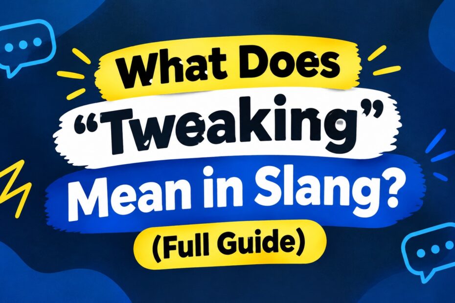 what does tweaking mean in slang