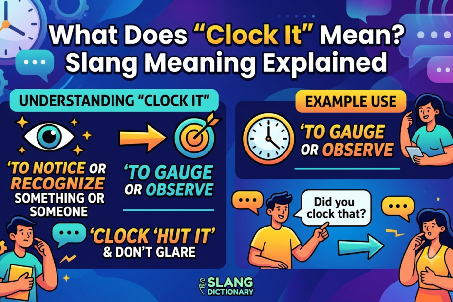 what does clock it mean slang