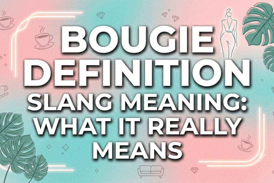 bougie definition slang