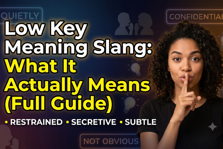 low key meaning slang